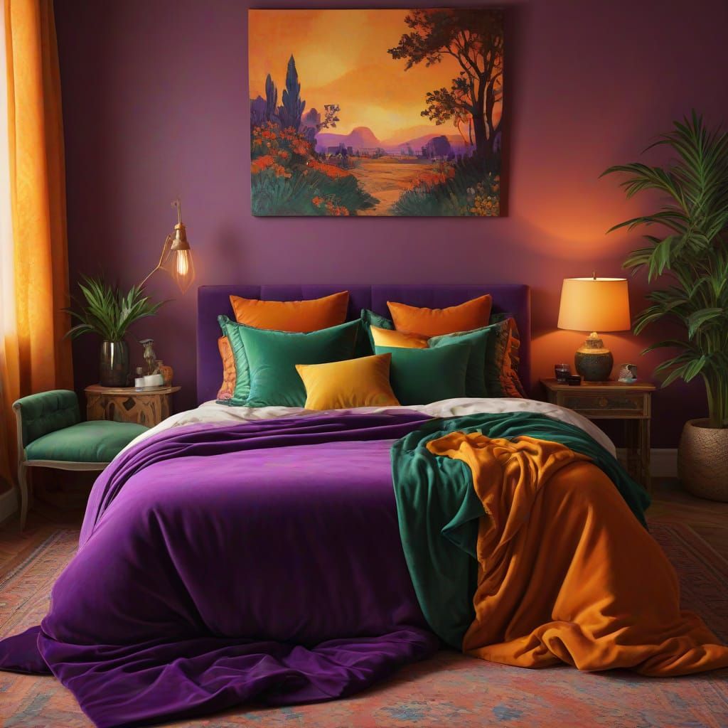 Bohemian Oasis with Rich Textures and Vibrant Colors