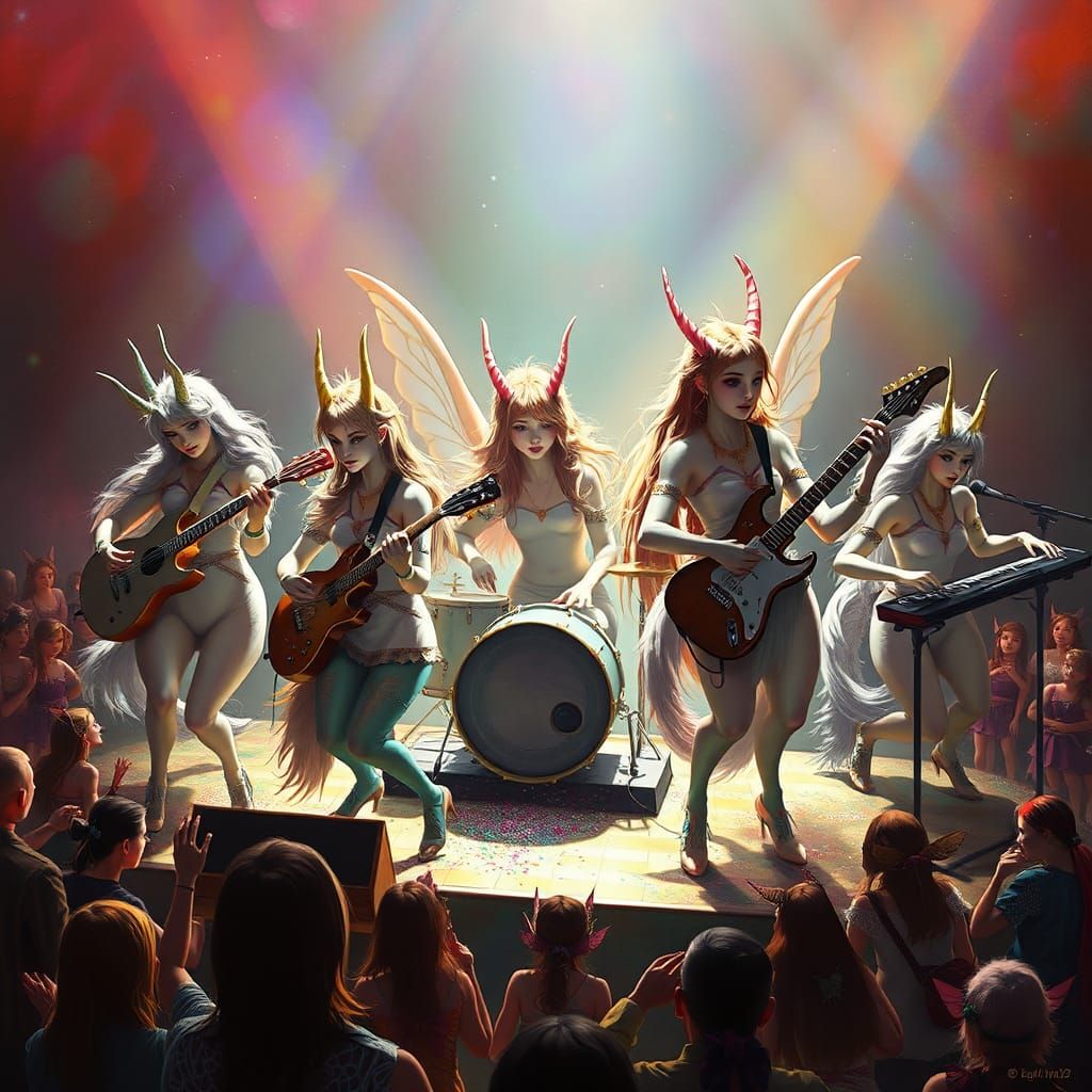 Female Centaur Rock Band Concert