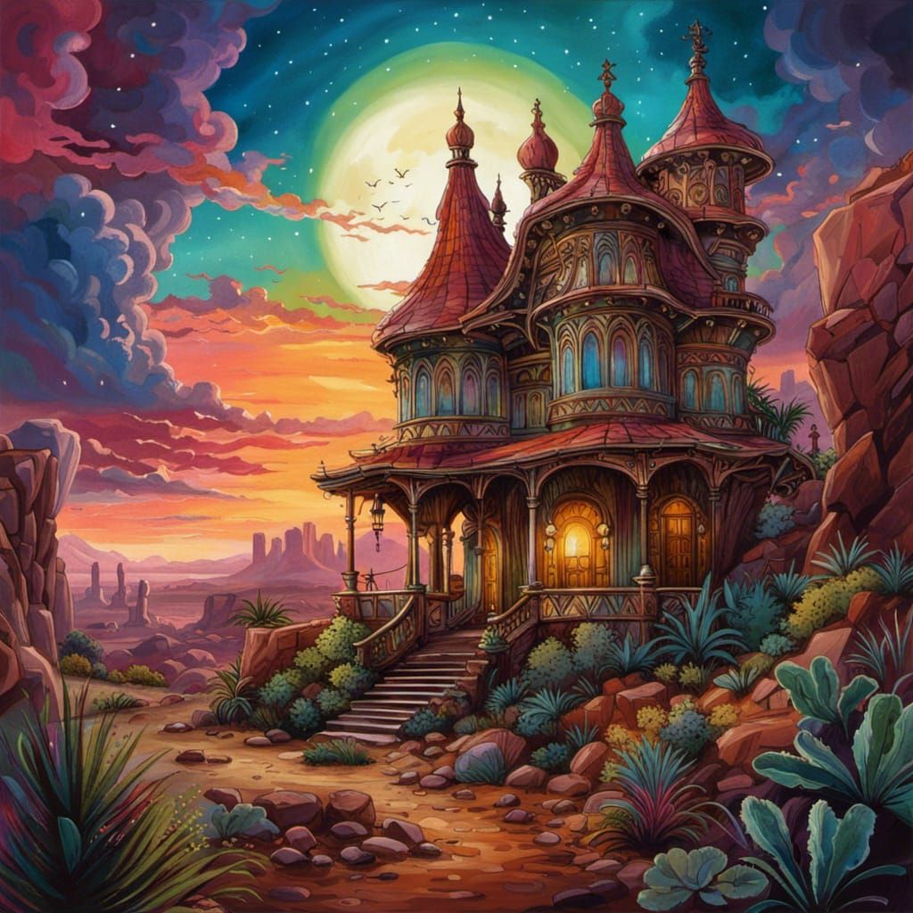 Desert House: Art Nouveau Meets Biomorphic Cactus