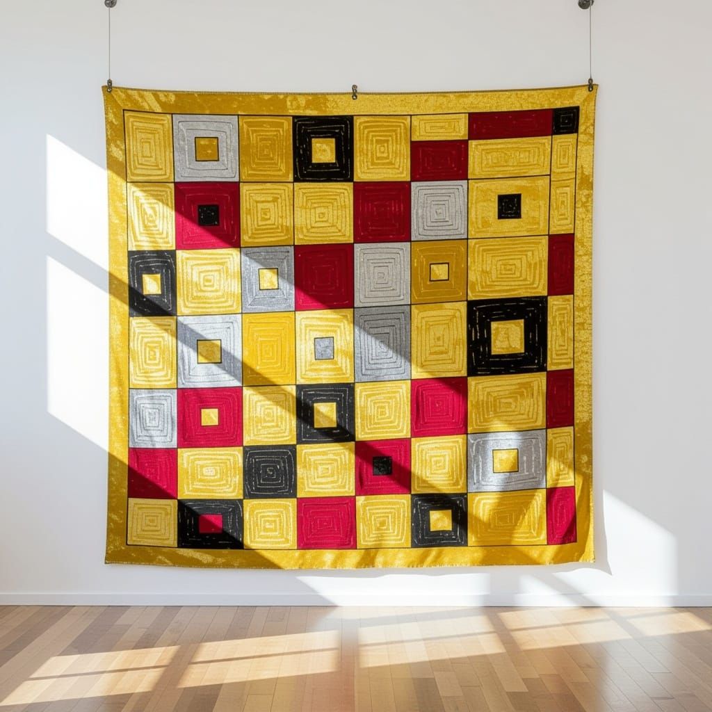 Artistic Abstraction in Golden Hues