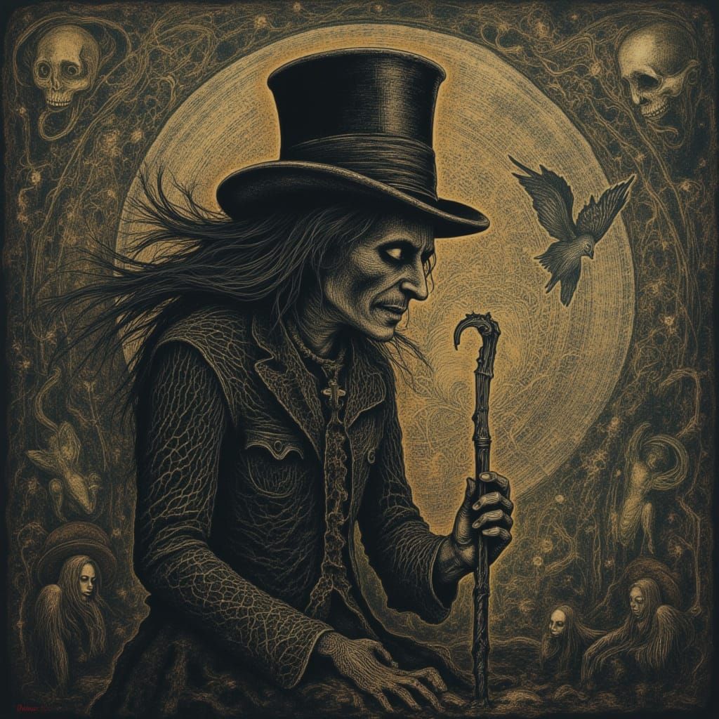 Creepy Voodoo Figure Combines Mad Hatter With Loa