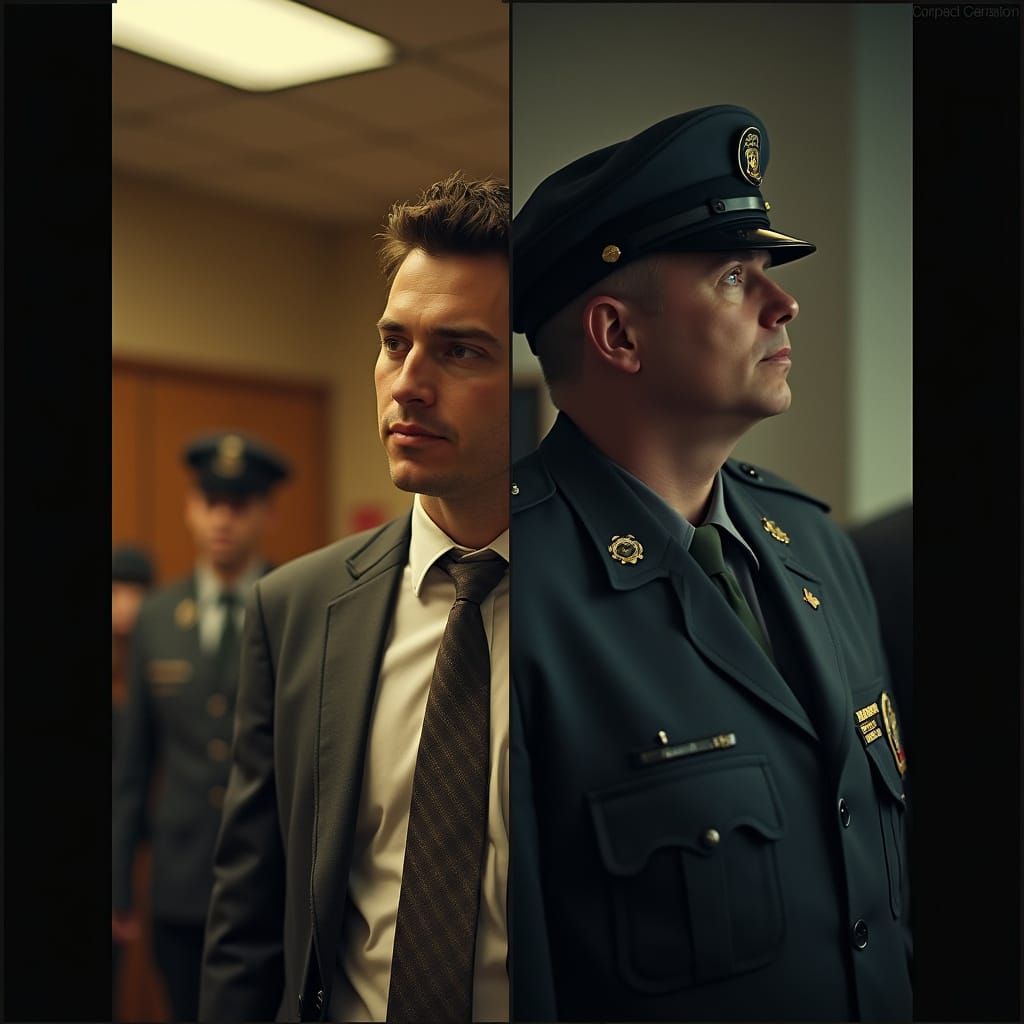 Dramatic Split Screen: Struggle vs Success, Cinematic Film S...