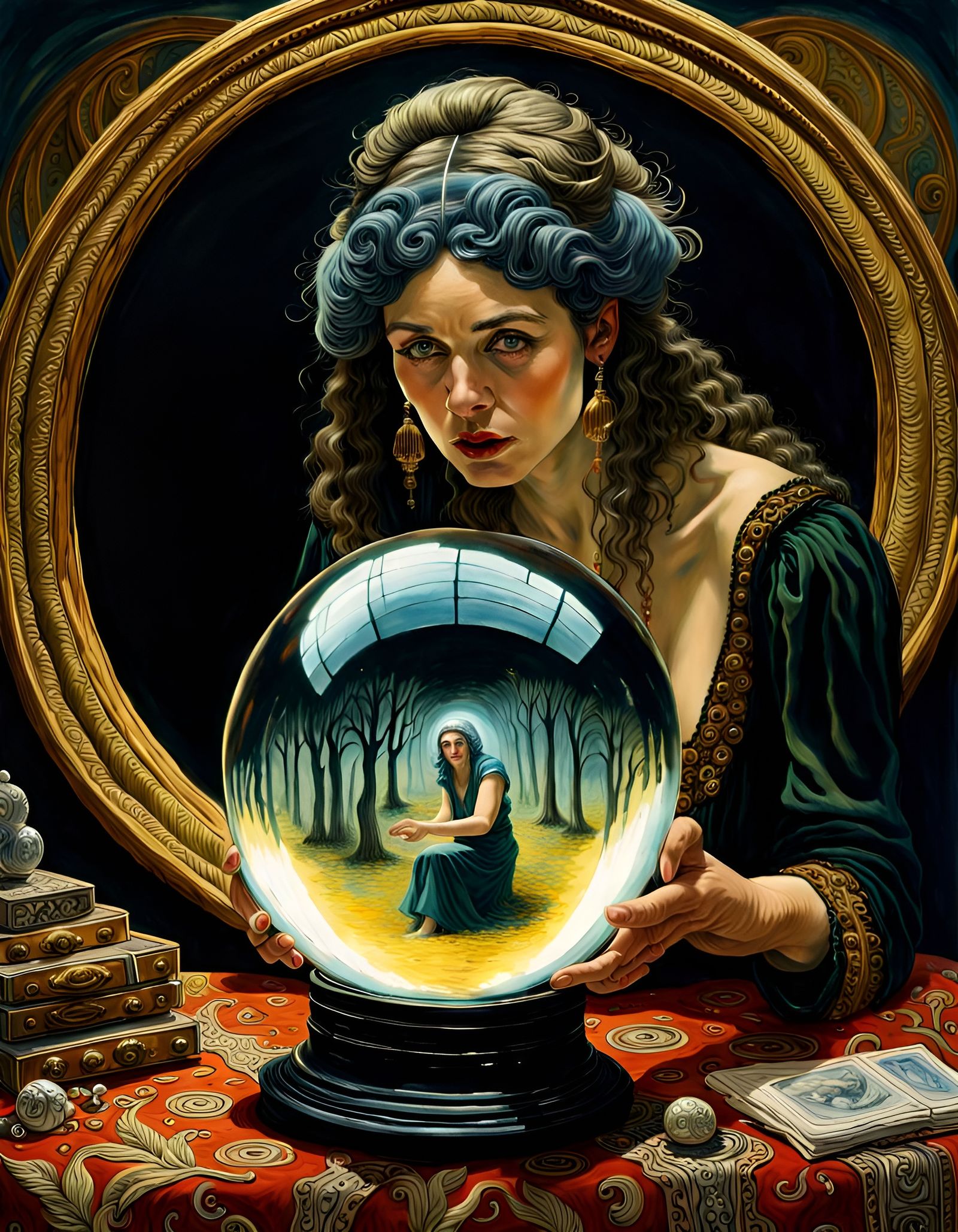 Gypsy Sees Her Future in Crystal Ball