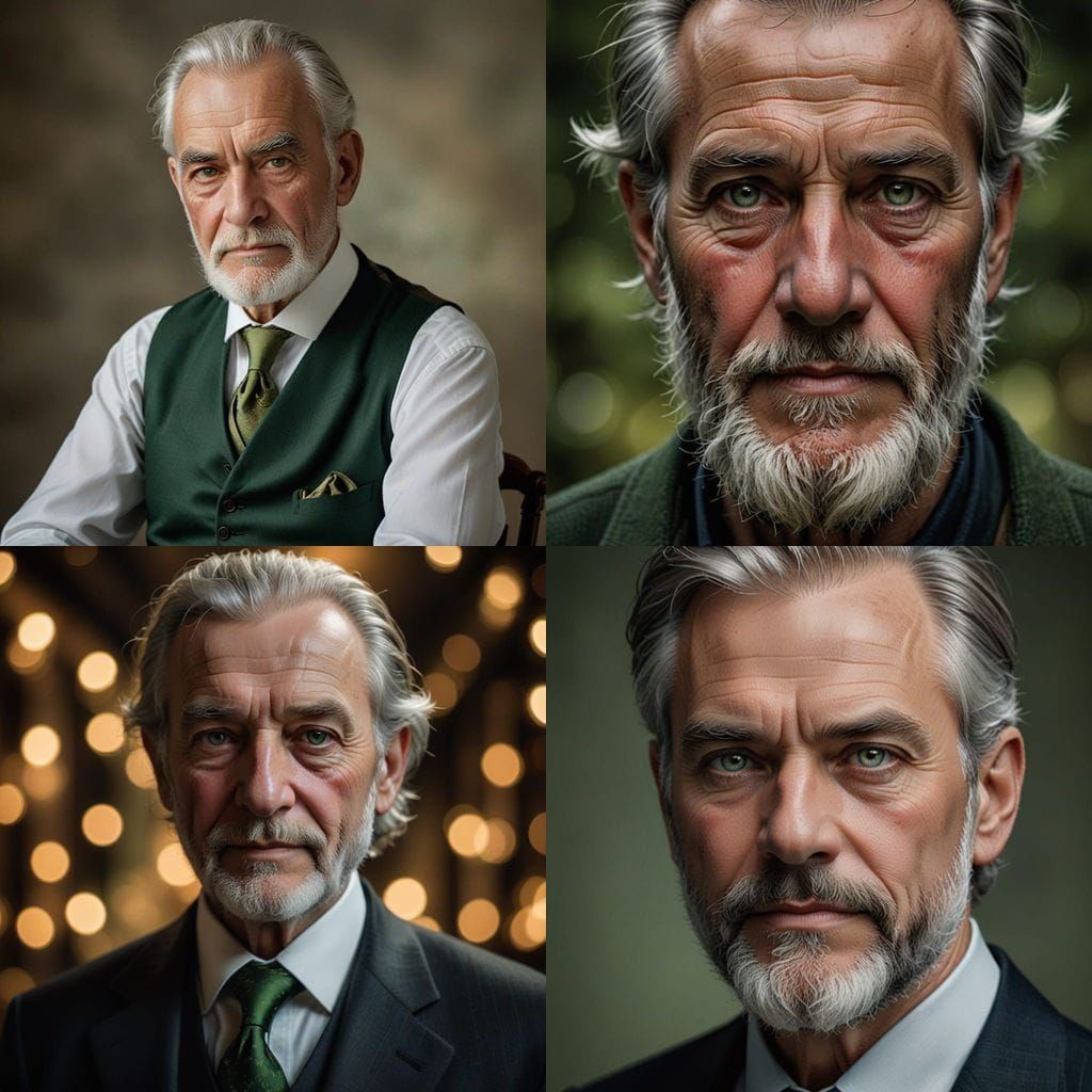 Elegant Gentleman of 1919, Close-Up Portrait in Rich Color