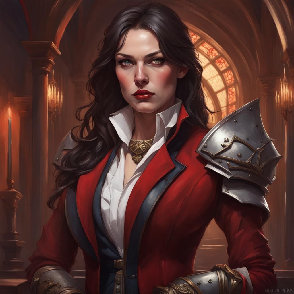 Fantasy Vampire Corporate Leader Portrait in 8K