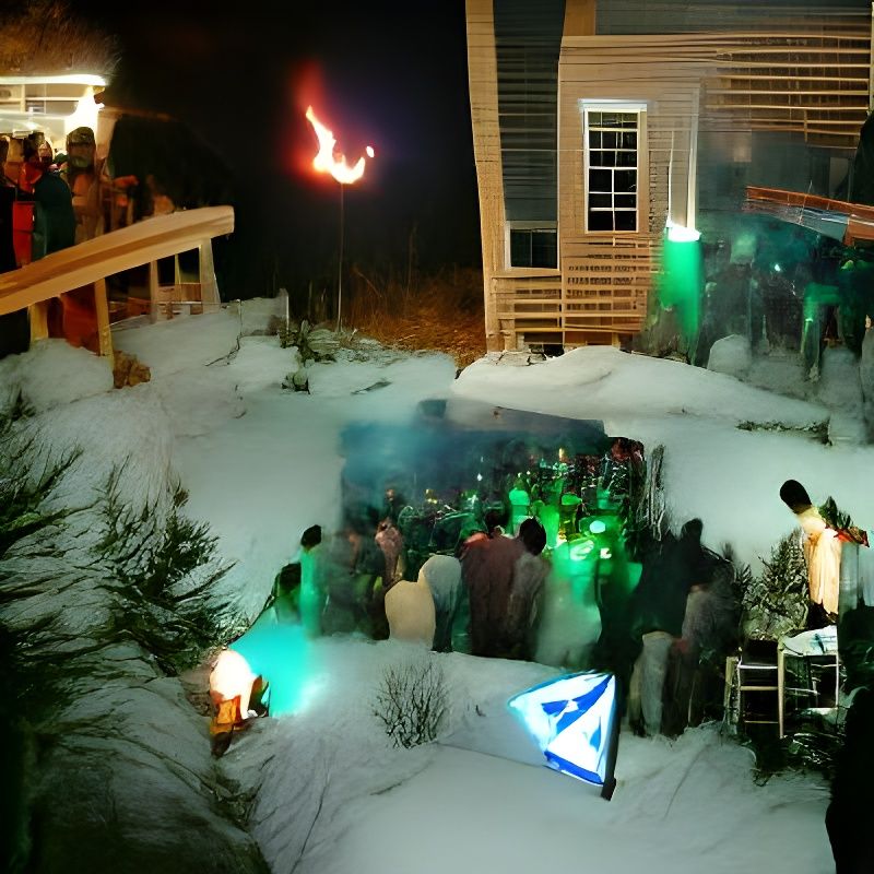 Maine Winter Party Scene