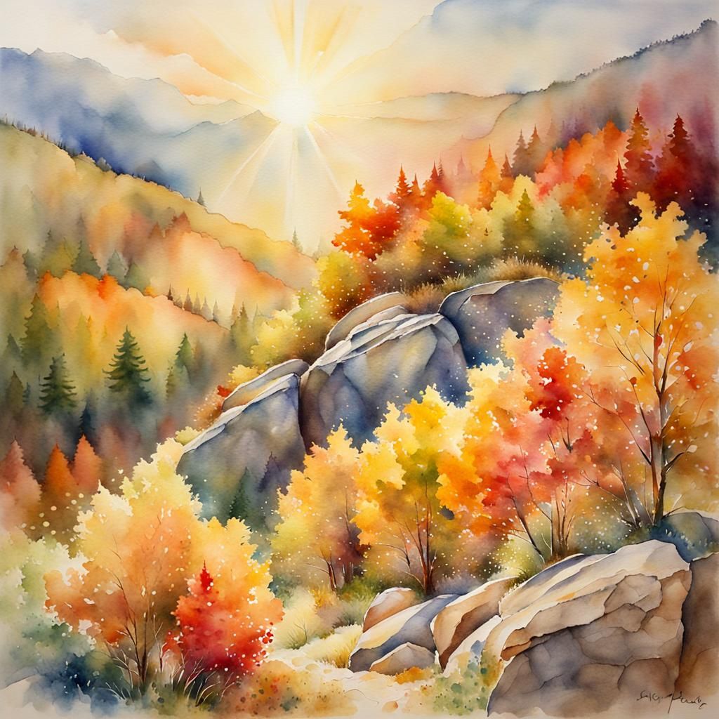 Joyful Psalm: A Watercolor Celebration of Music