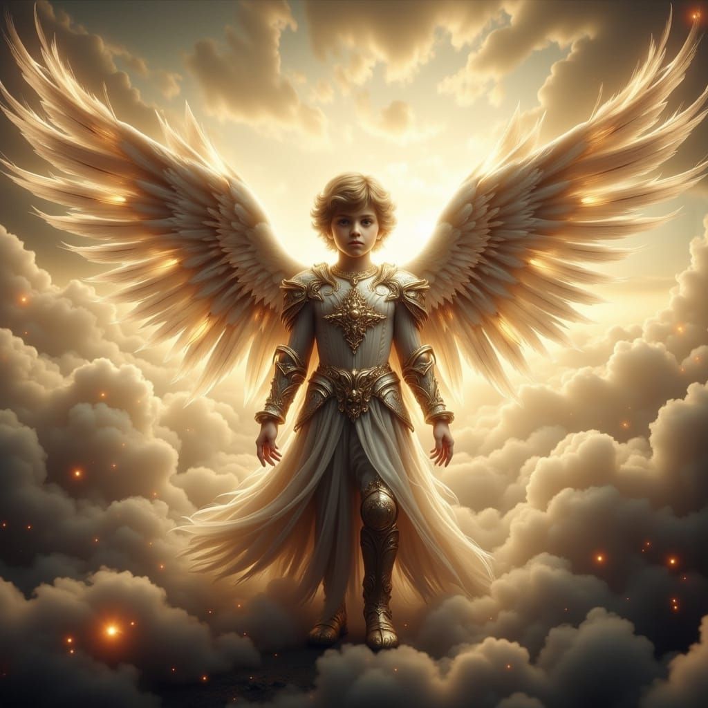 Majestic Cherub Angel Archon in Ethereal Realm