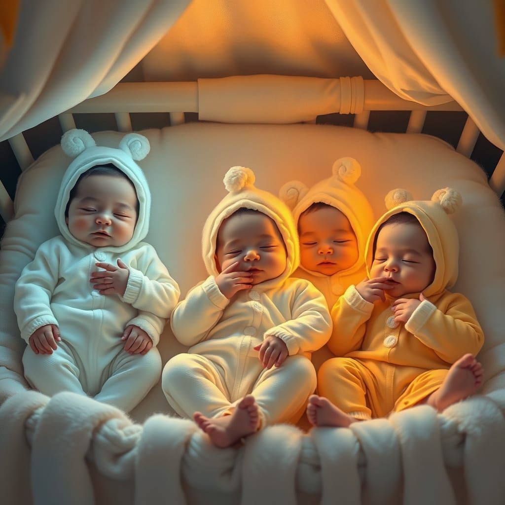 Auras of Newborns in Nursery: Whimsical Art