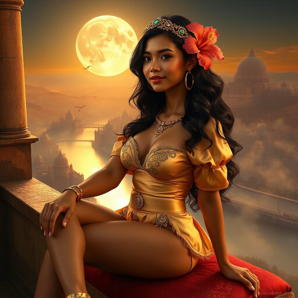 Golden Hour Portrait of a Dominican Latina Woman