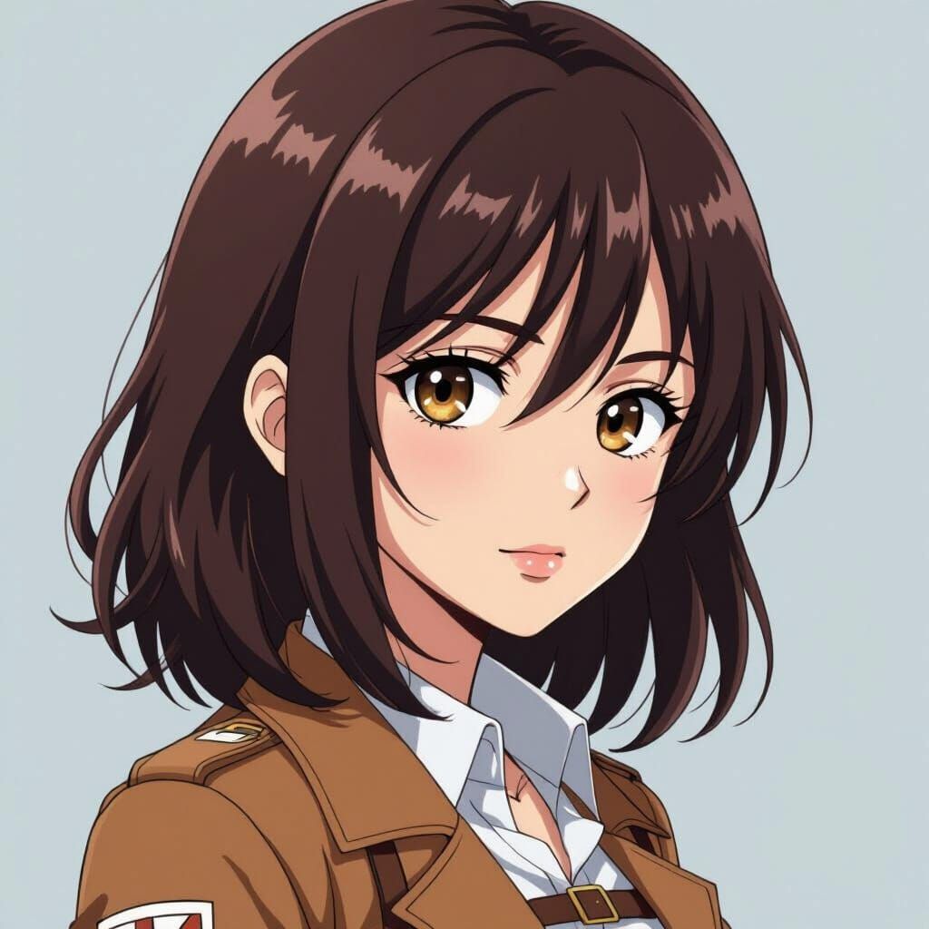 Anime Girl in Attack on Titan Style