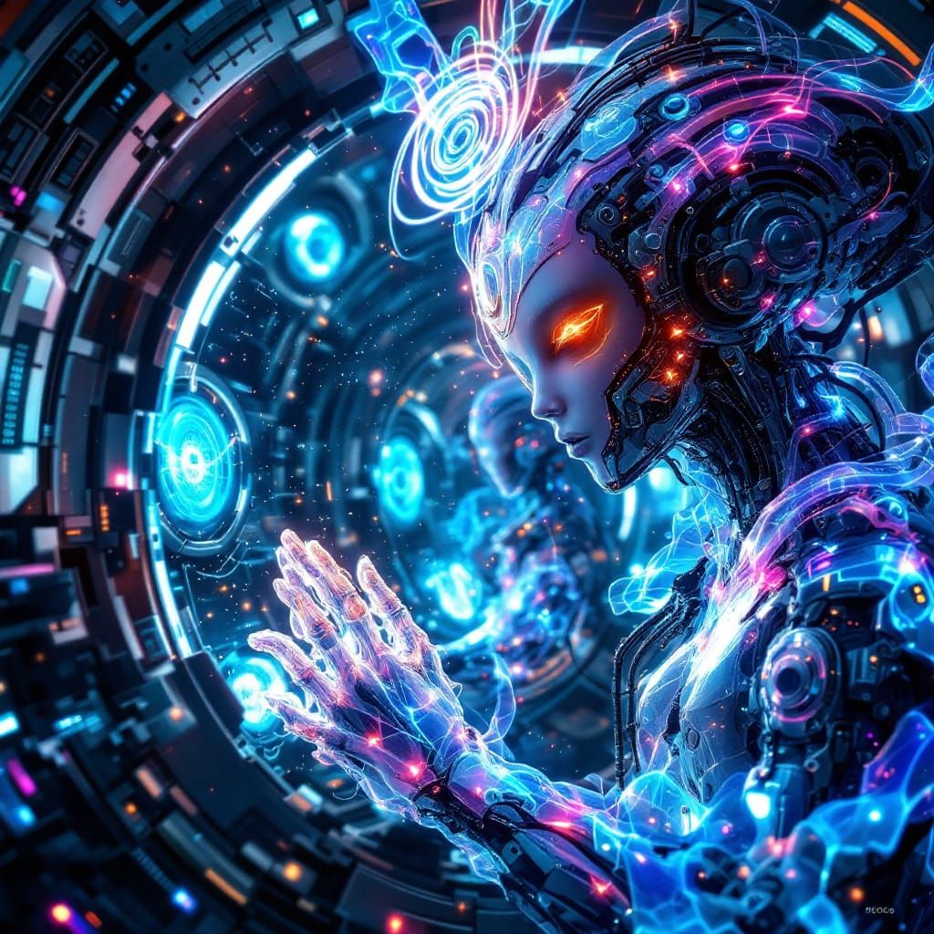 Biomechanical Alien Lab Scans Human Consciousness