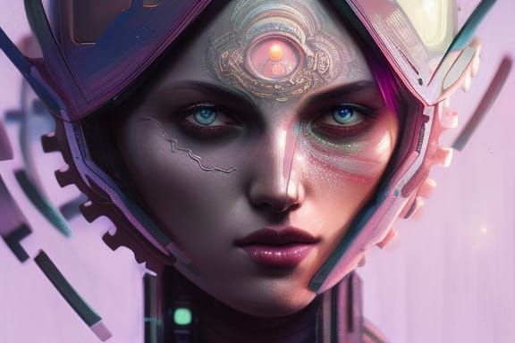Android with Gears: Hyperdetailed Futuristic Digital Art