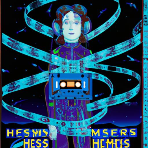 Hermes Trismegistus in Dystopian Biopunk Collage