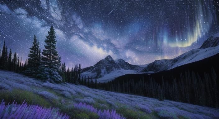 Starry Snowy Meadow: Van Gogh Inspired Oil Painting