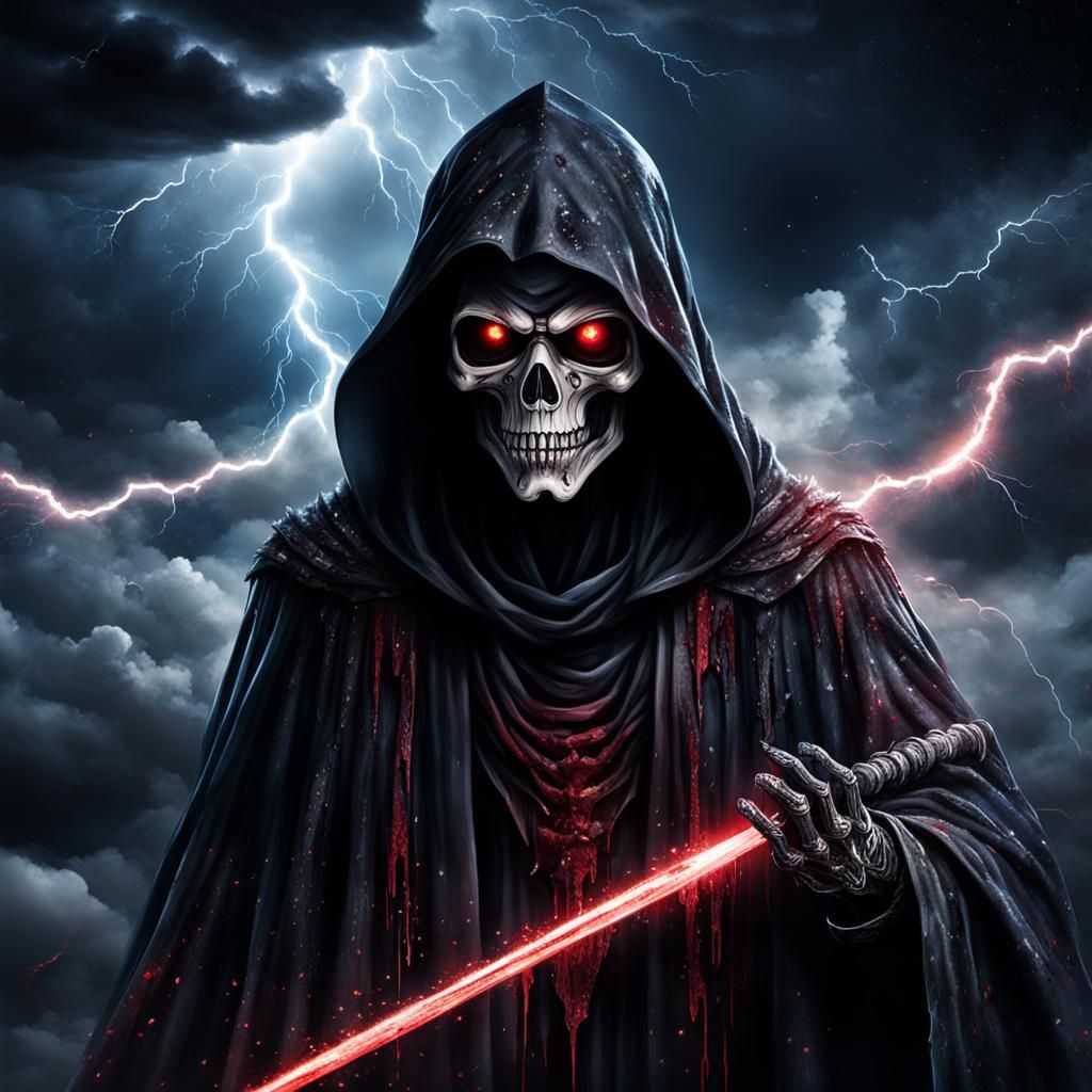 Grim Reaper of Stars in Dark Lightning