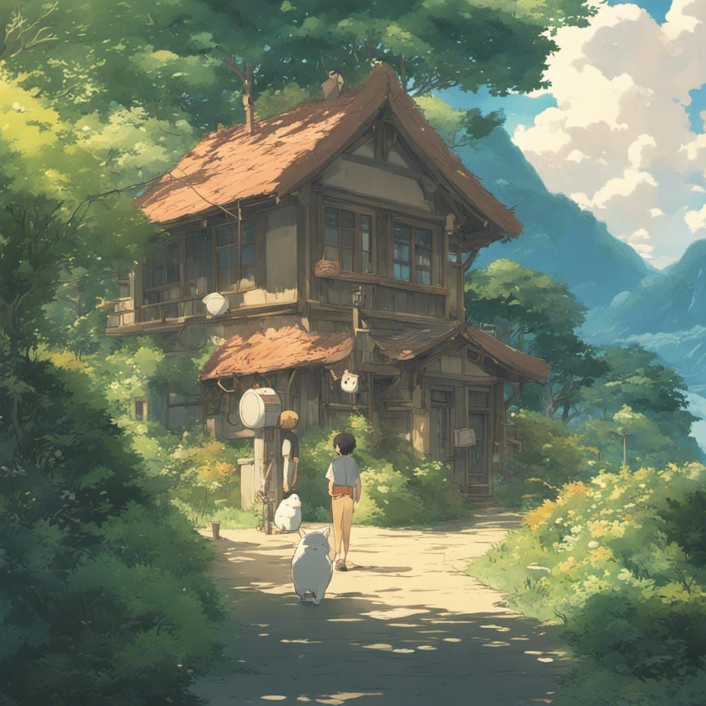 Cute Animal in Studio Ghibli Anime Style
