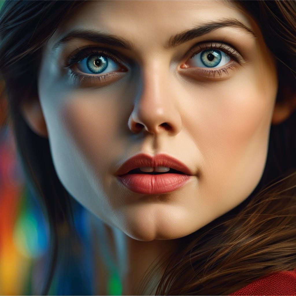 Alexandra Daddario Close-Up Portrait: Professional Photograp...