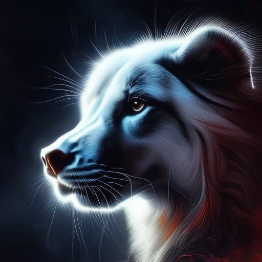 Cyberpunk Dog Portrait with Intricate Details