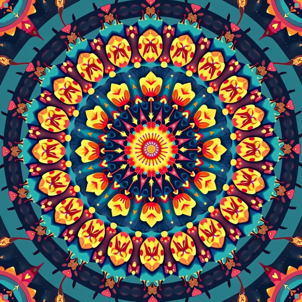 Singapore Mandala: Orchids, Merlion, and Fairy Lights