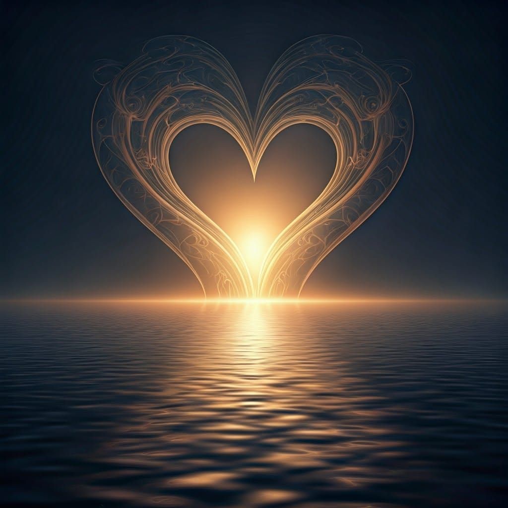 Hearts of Fog Rise from Serene Lake in Ethereal Morning Ligh...