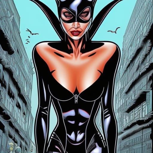 Catwoman Comic Book Art by Mark Brooks and Dan Mumford