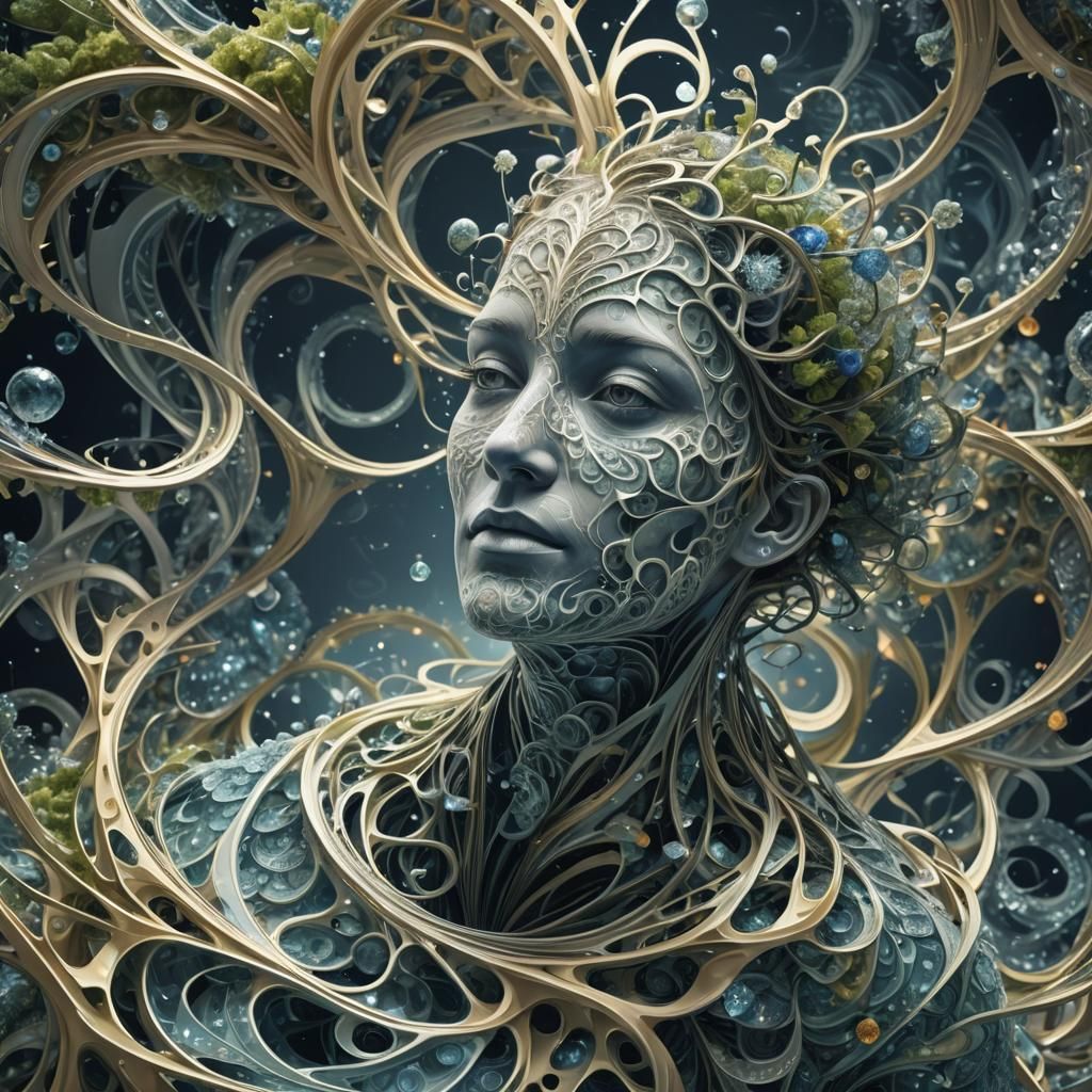 Abstract Vector Fractal: Frozen in Place