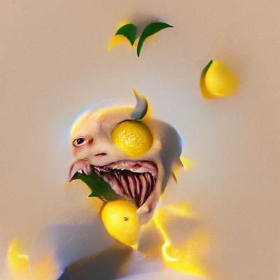Cartoon Angry Lemon Character Illustration