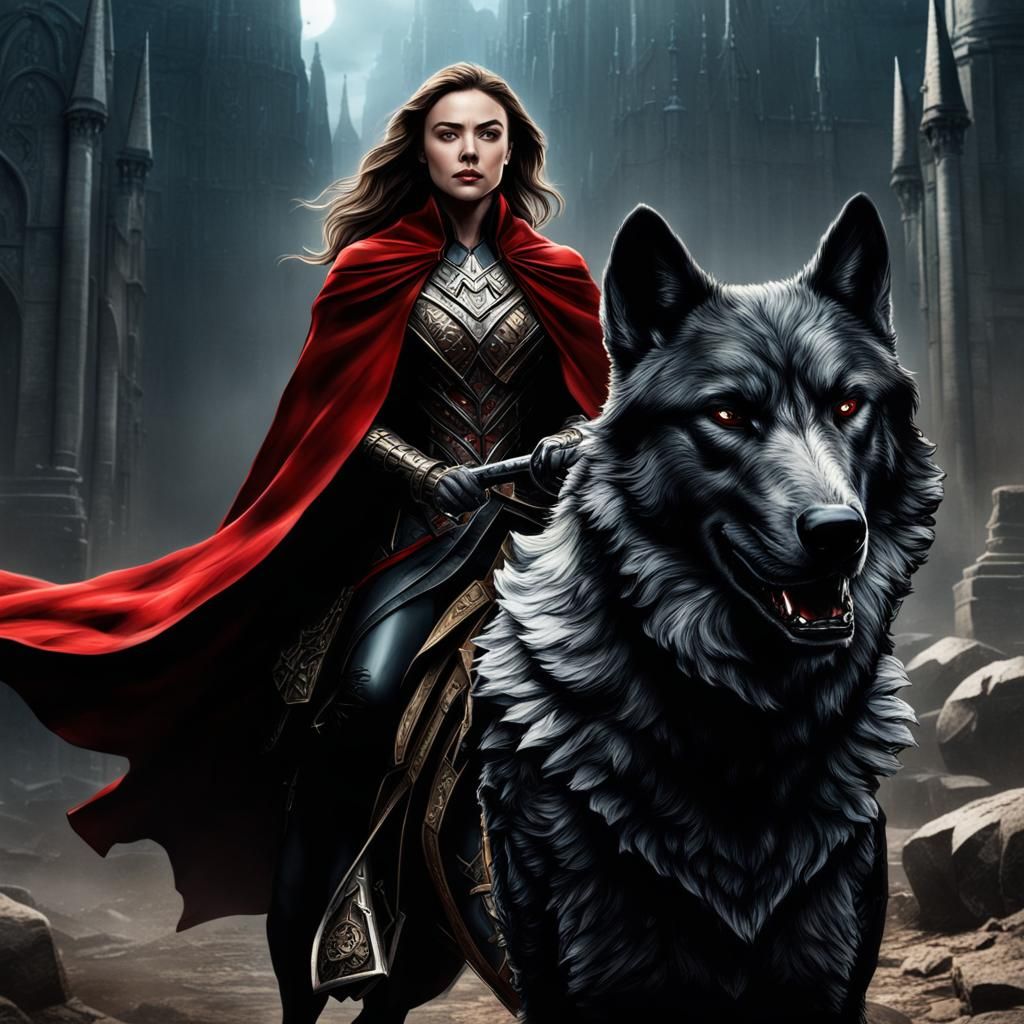 Talia Al Ghul on Wolf, Digital Matte Painting