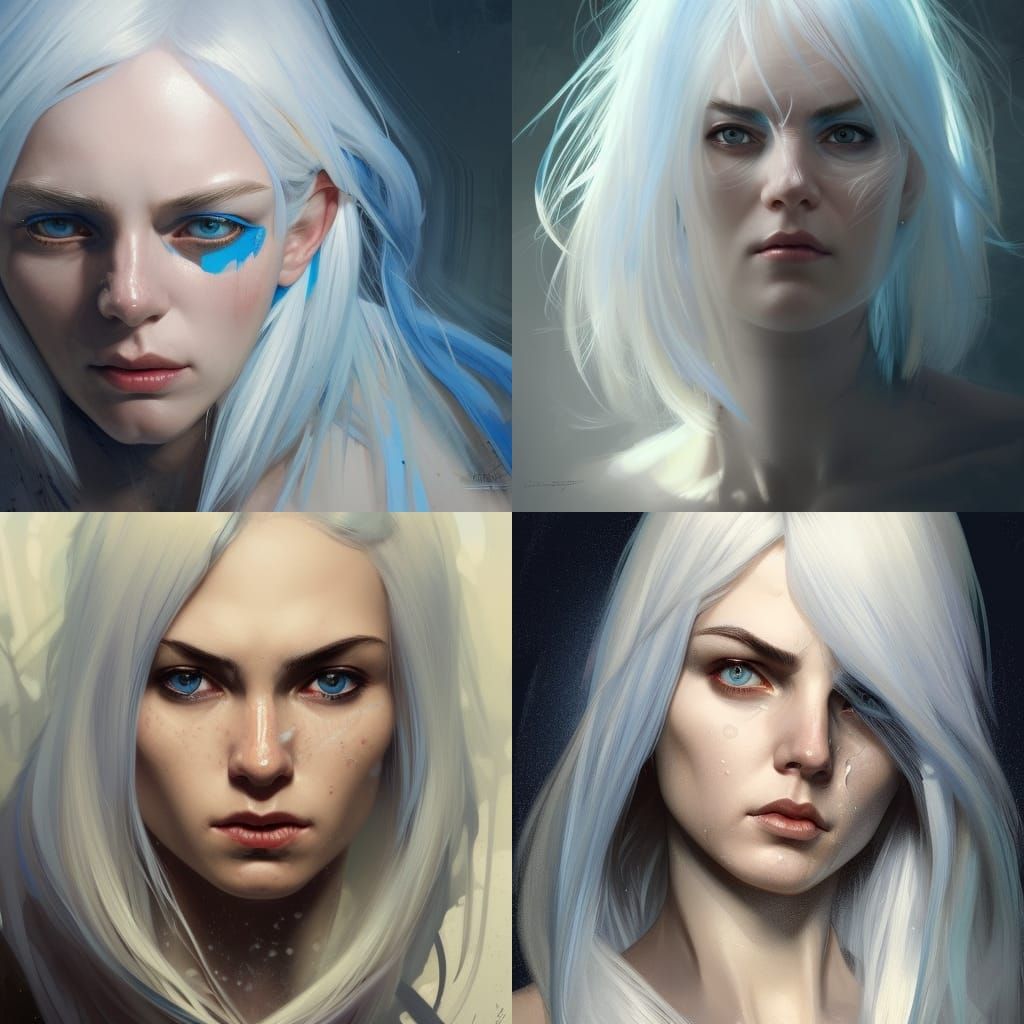 Scared Woman Portrait in Hyperdetailed Digital Art