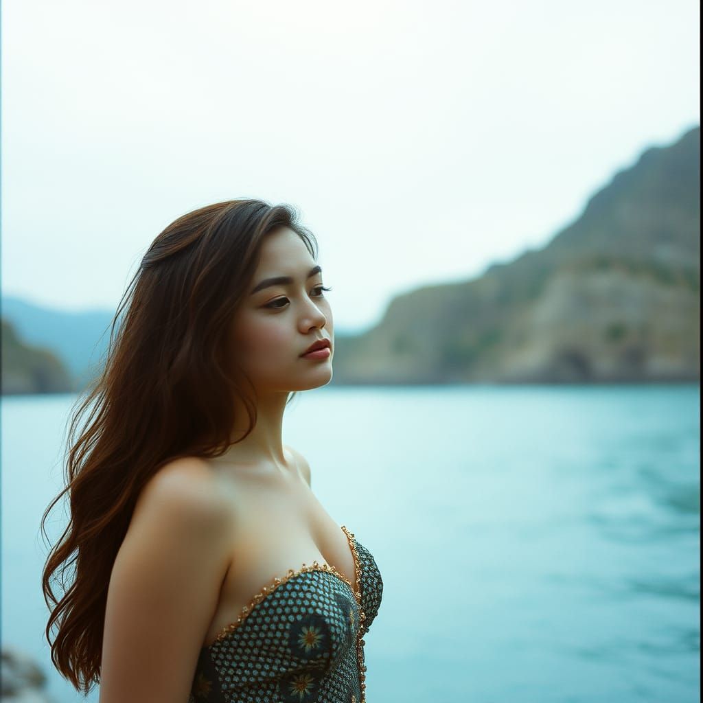 Dreamy Turquoise Scene with Cinematic Lighting