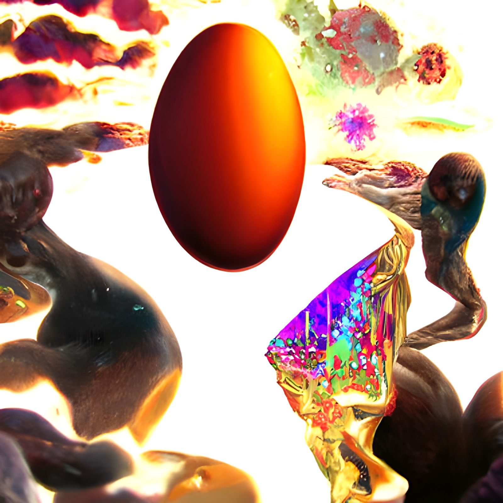 Holographic Cosmic Egg: A Visionary Astral Illustration