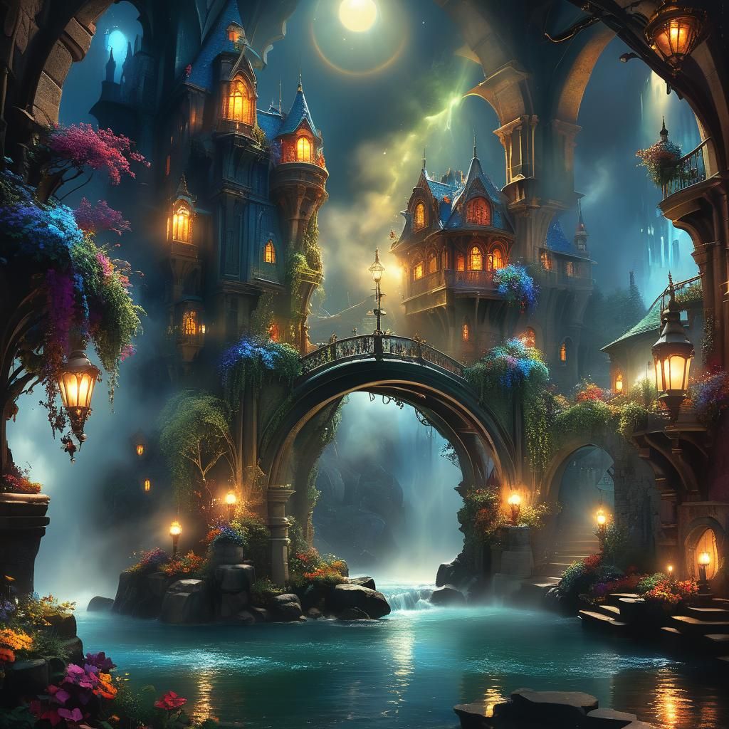 Abracadabra in Illuminated Fantasy Art Style