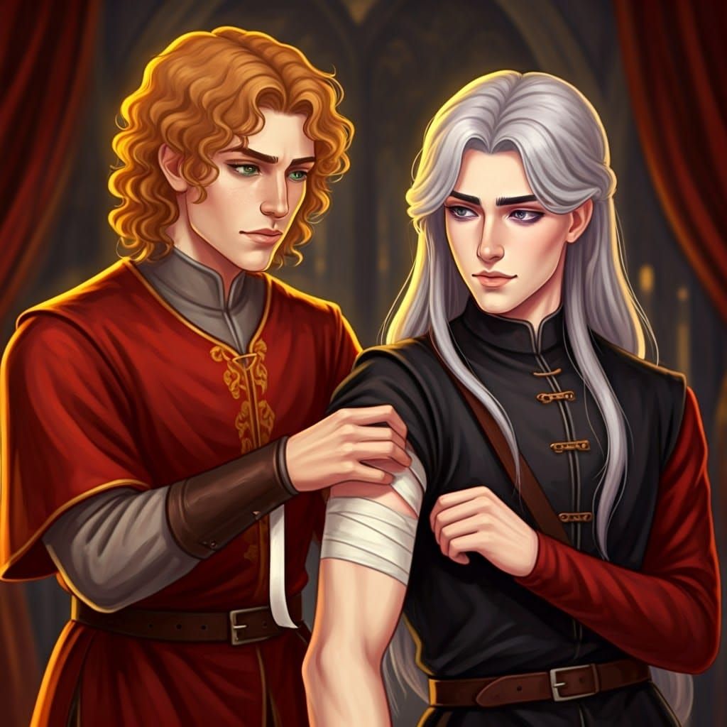 Noble Brothers in Sorrow, as Renaissance Painting