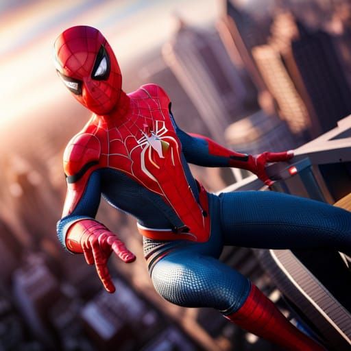 Spider-Man Portrait in Golden Armor