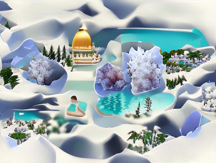 Crystalline Winter Paradise: A Frozen Landscape