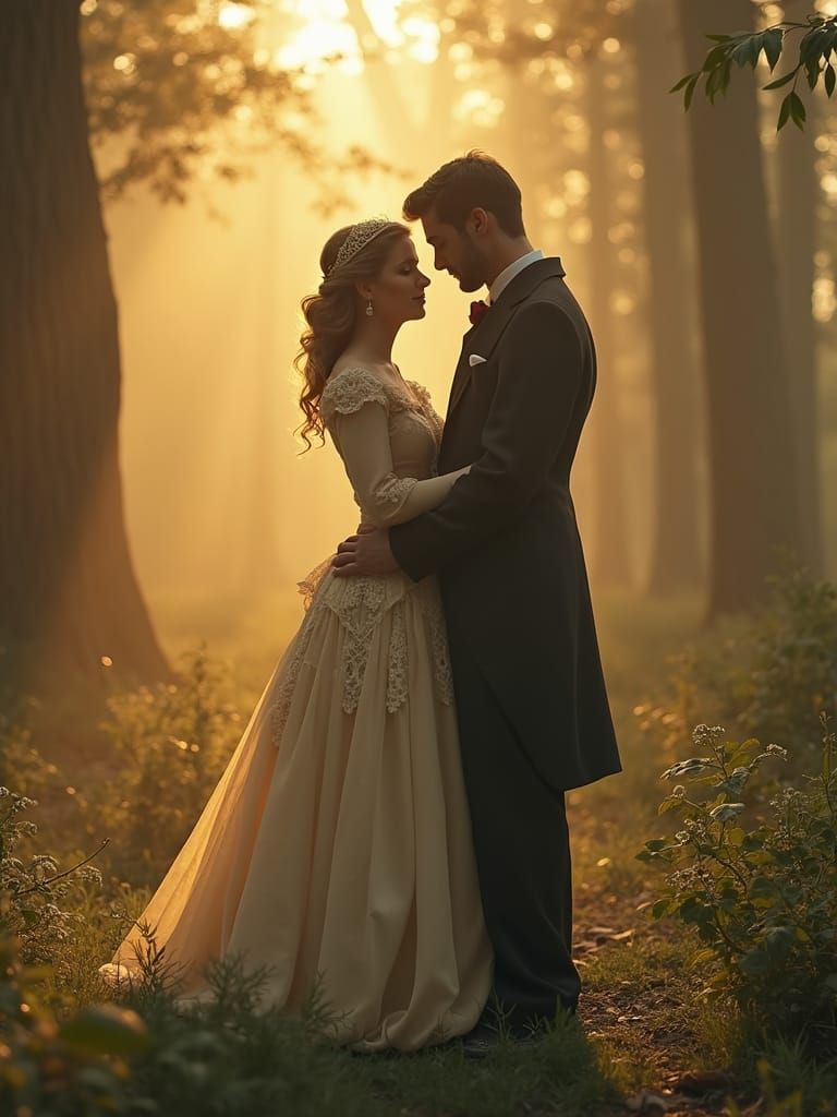 Romantic Vintage Portraits of Disney's Princess Aurora and P...