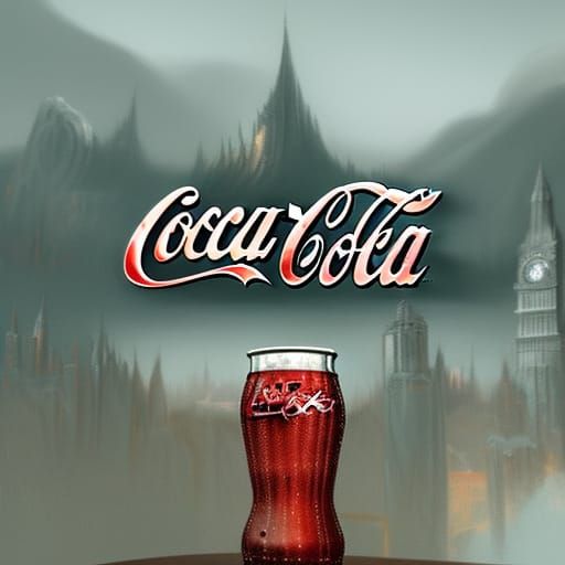 Detailed Matte Painting of Coca Cola Bottle