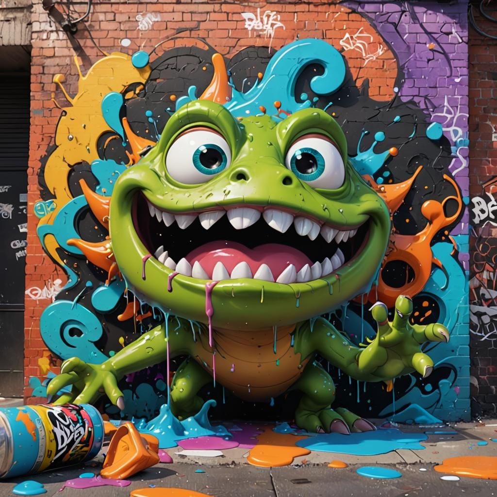 Graffiti Art: Fashion and Serpent in Spray Paint