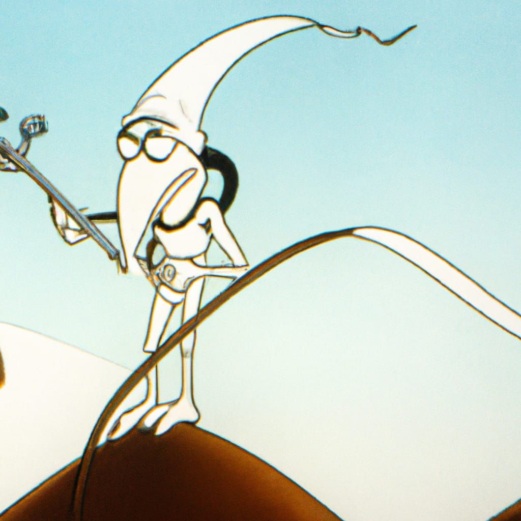 Earthworm Jim in Surreal 1970s Film Still