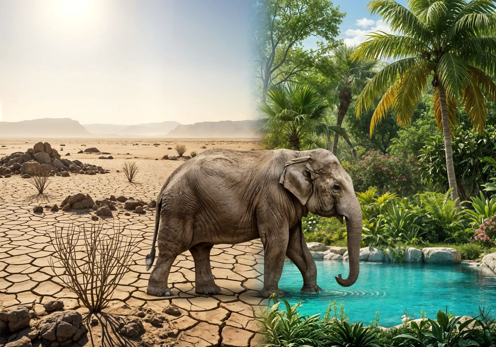 Desert Oasis: An Elephant's Journey