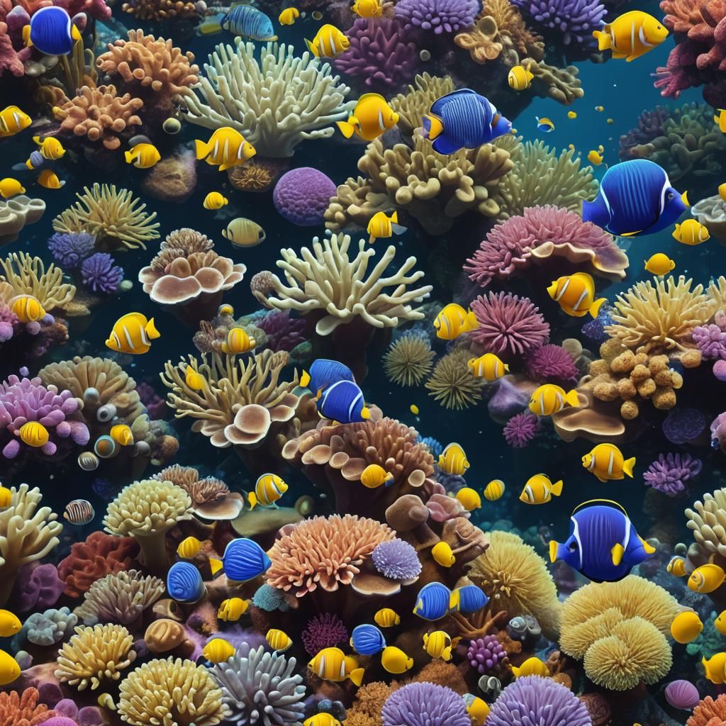 Colorful Florida Gulf Coast Reef in 3D