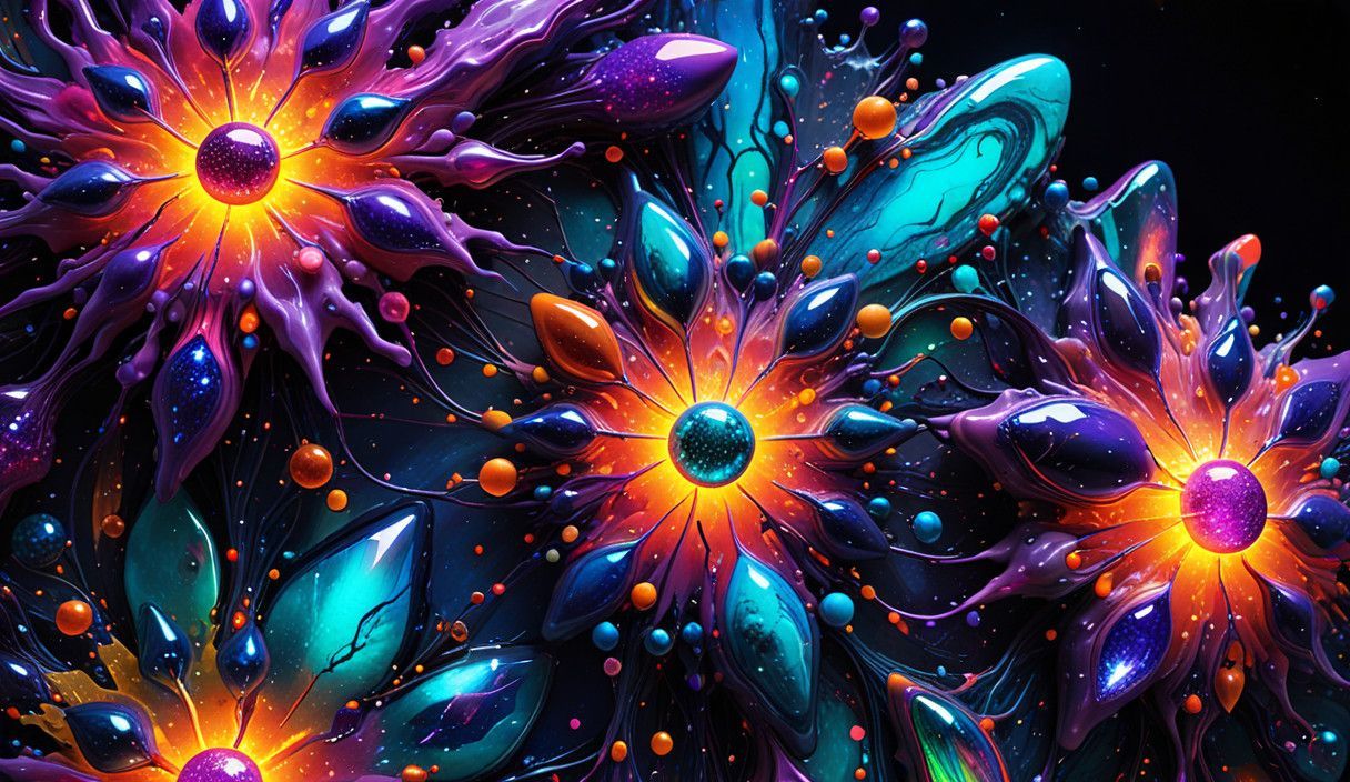 Ethereal Star Cluster Portraits in Vibrant Iridescence