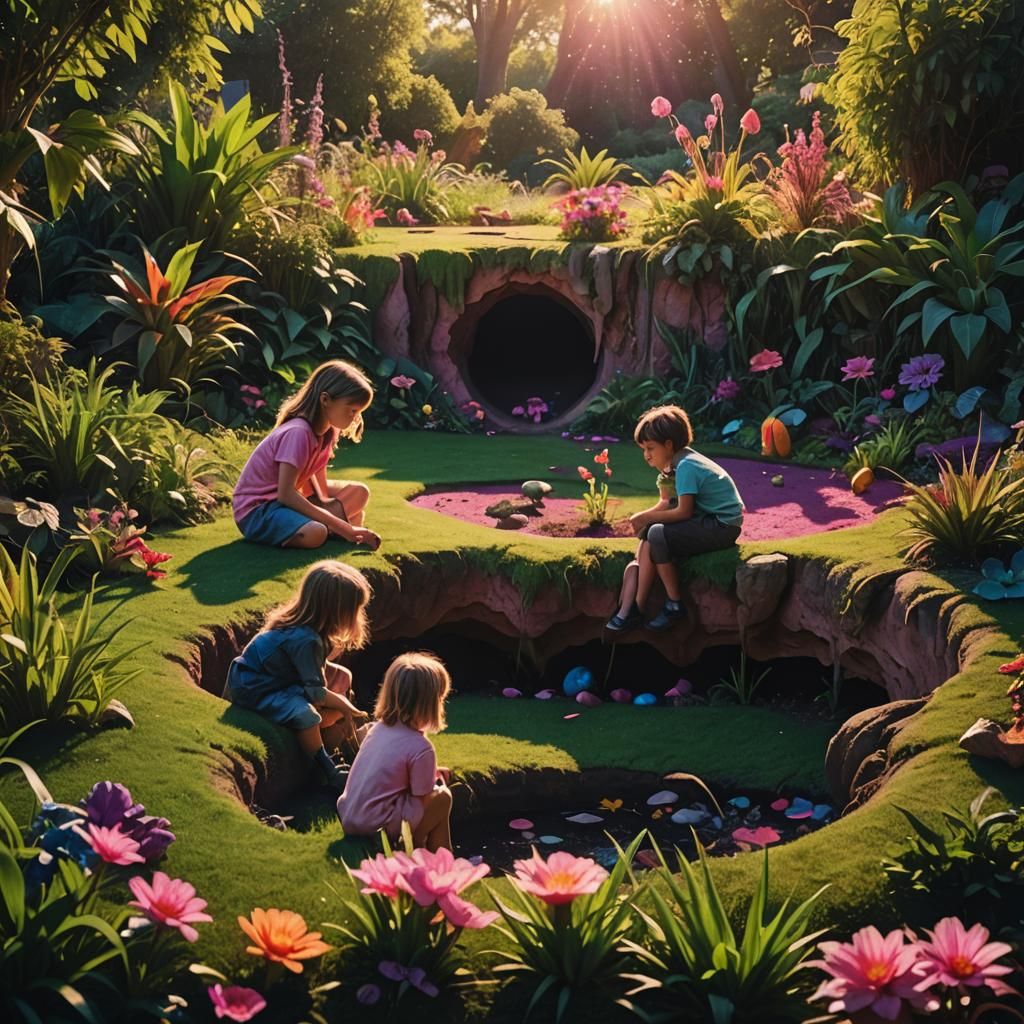 Children Discover Bottomless Pit in Cinematic Style