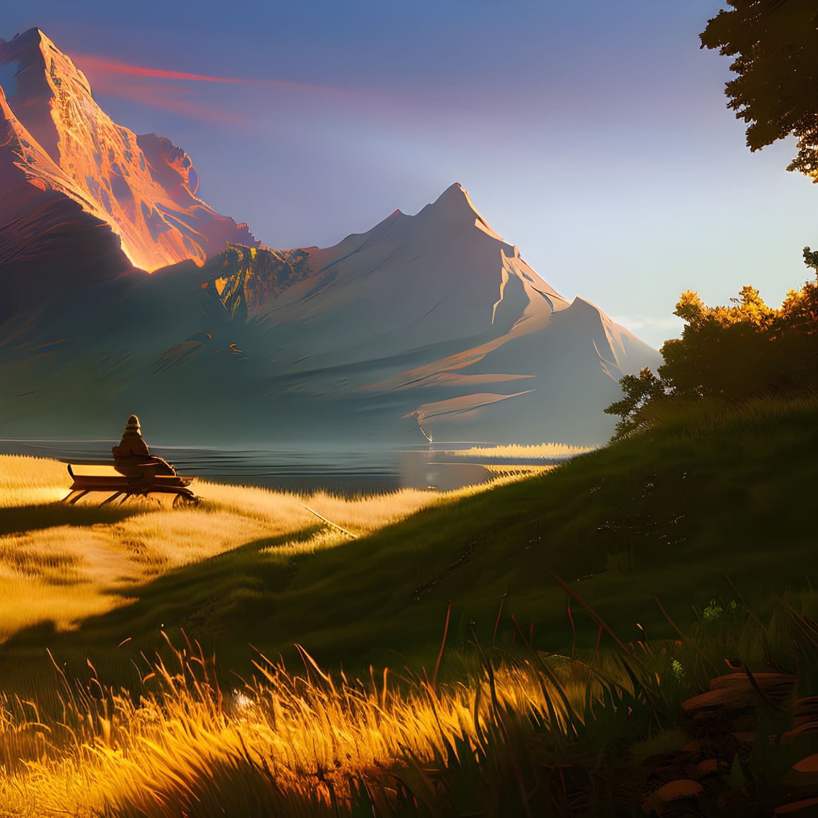 Late Summer Portrait in Digital Art Style