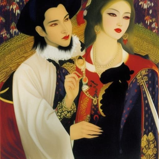 Noble Vampire Lord Enjoys Onigiri, Russian Portraiture