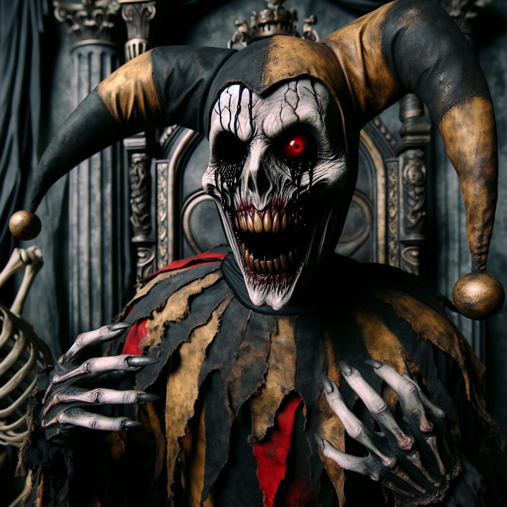 Sinister Jester Juggling Potions in Abandoned Palace