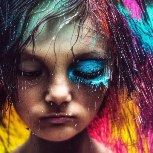 Hyperrealistic Splash Art: Empathy in Dark Times