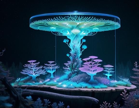 Bioluminescent Platform in Mycelium Network: Dynamic 8K Rend...