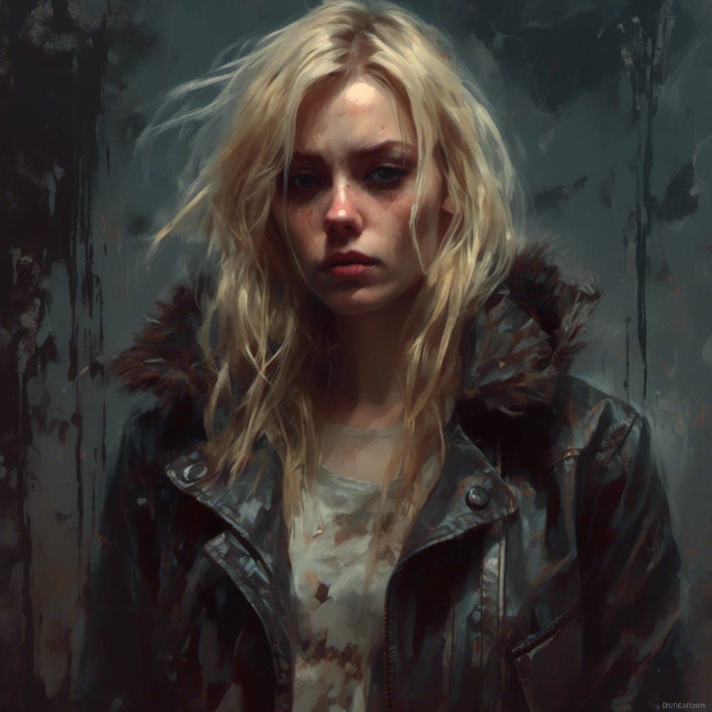 Haunting Portrait of Woman in Shadows